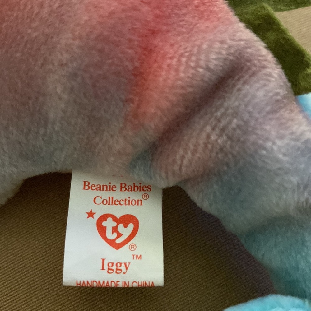 Ty Beanie Baby Original. IGGY the Iguana. Born August 12, 1997. Rare. Retired - Picture 10 of 12